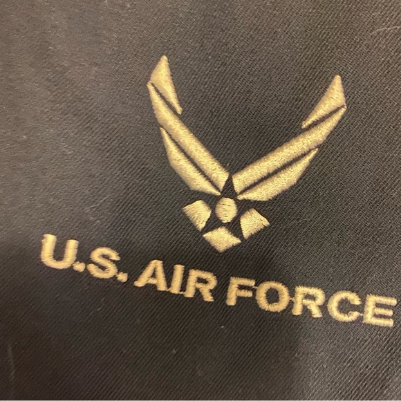 Vintage Navy Blue U.S Air Force Zip Jacket Wings Collection Size 44L With Liner - Picture 2 of 11